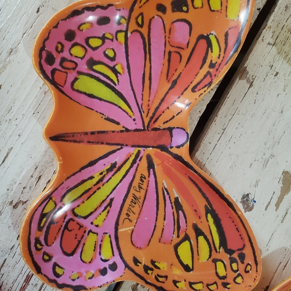 Set of 8 RARE VINTAGE ANDY WARHOL Butterfly Plates - Picture 6 of 7